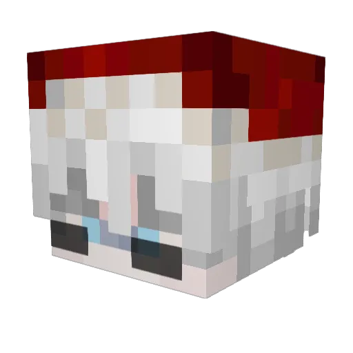 Shah19o Minecraft avatar head, 3D render