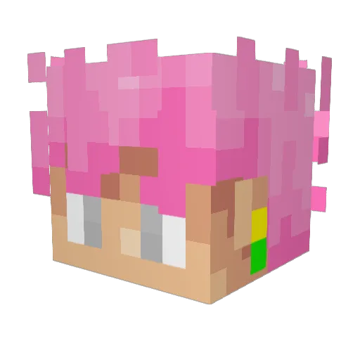 Shaharko Minecraft avatar head, 3D render