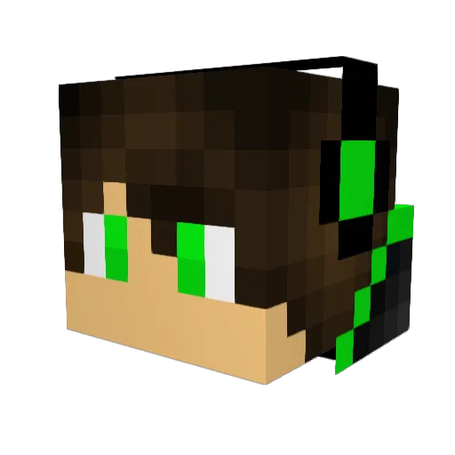 Shaheddk Minecraft avatar head, 3D render