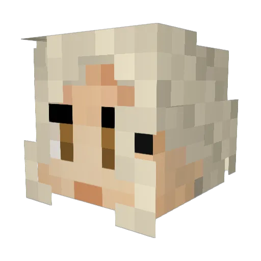 Shaherizada Minecraft avatar head, 3D render