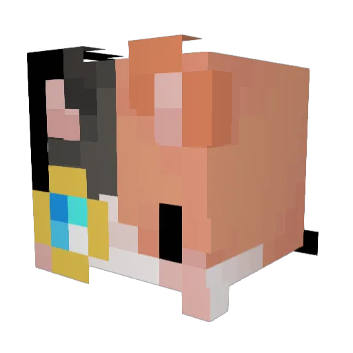 Shahmomo Minecraft avatar head, 3D render