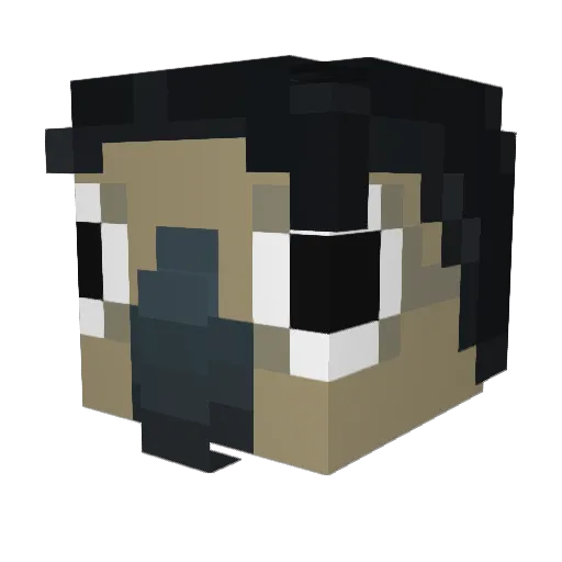 ShaiPKC Minecraft avatar head, 3D render