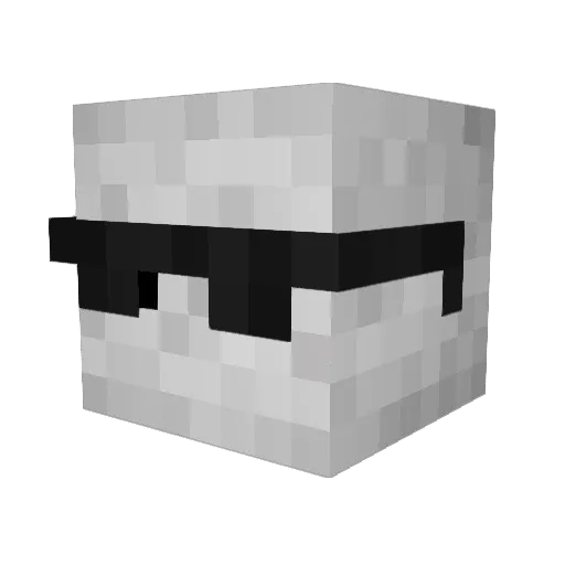 ShaidarNoir Minecraft avatar head, 3D render