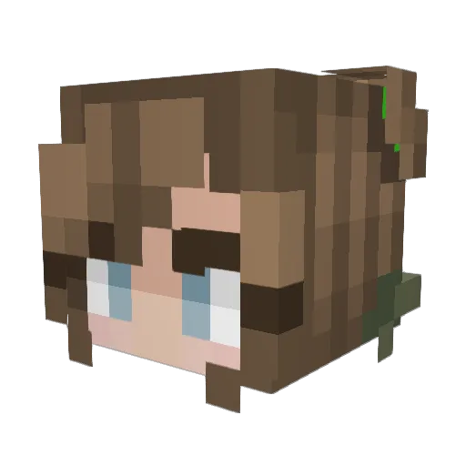 Shainks Minecraft avatar head, 3D render
