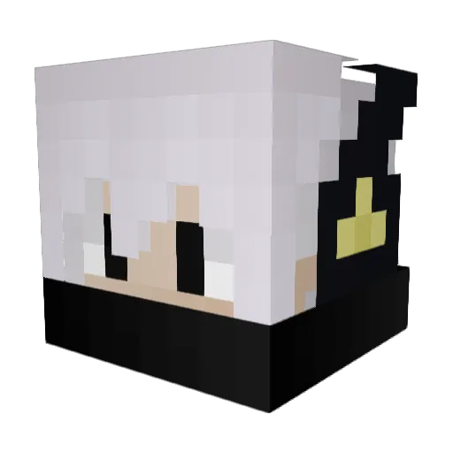 Shaipai Minecraft avatar head, 3D render