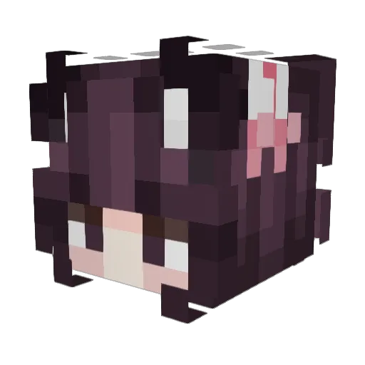 Shaisui Minecraft avatar head, 3D render