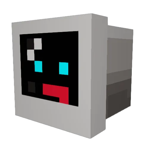 Shaitan Minecraft avatar head, 3D render