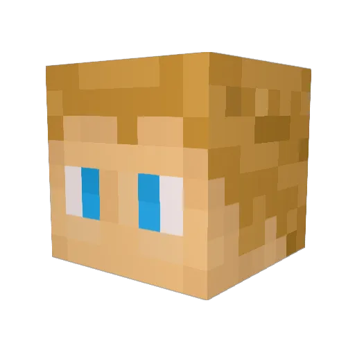 Shaits Minecraft avatar head, 3D render
