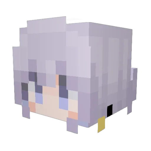 Shajean Minecraft avatar head, 3D render