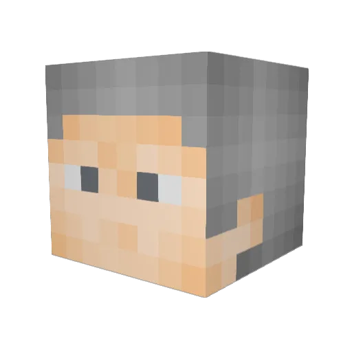 Shaka0919 Minecraft avatar head, 3D render
