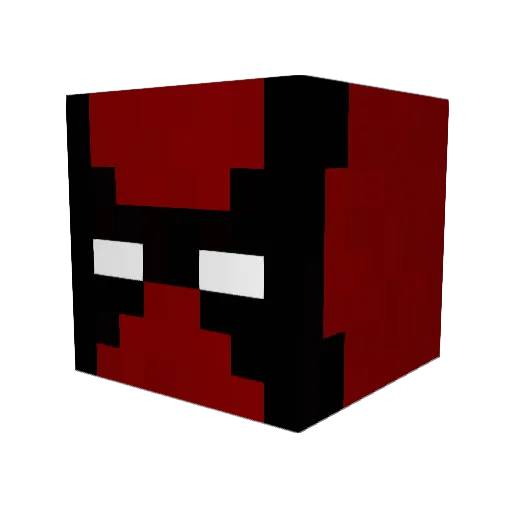 Shakandoc Minecraft avatar head, 3D render