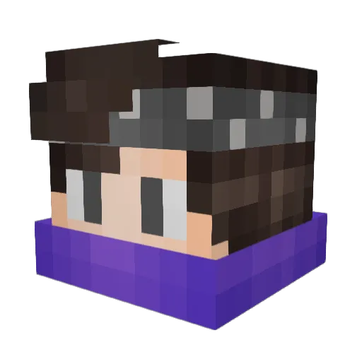 ShakcuCekcu Minecraft avatar head, 3D render