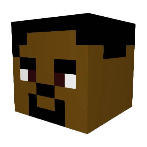 ShakedBaws Minecraft avatar head, 3D render