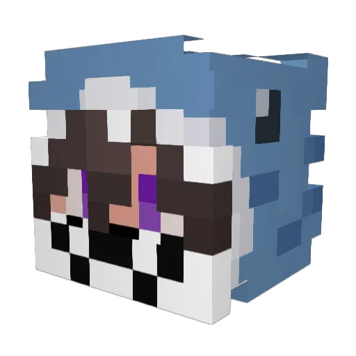 ShakenFemboi Minecraft avatar head, 3D render