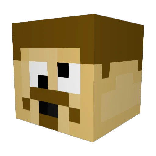 Shakenbake28000 Minecraft avatar head, 3D render