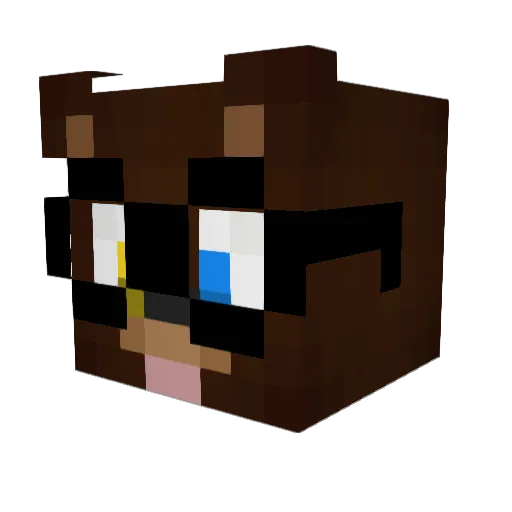 Shakesbear_ Minecraft avatar head, 3D render