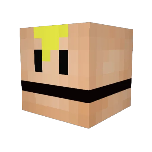 ShakeyWilson Minecraft avatar head, 3D render