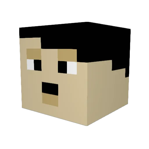 ShakierCannon87 Minecraft avatar head, 3D render