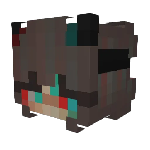 Shakiralover Minecraft avatar head, 3D render