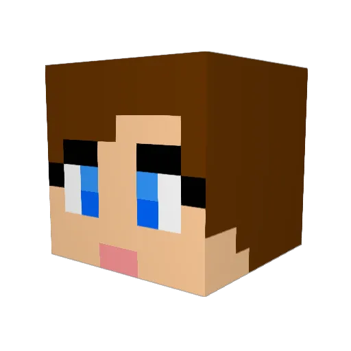 Shakiria Minecraft avatar head, 3D render