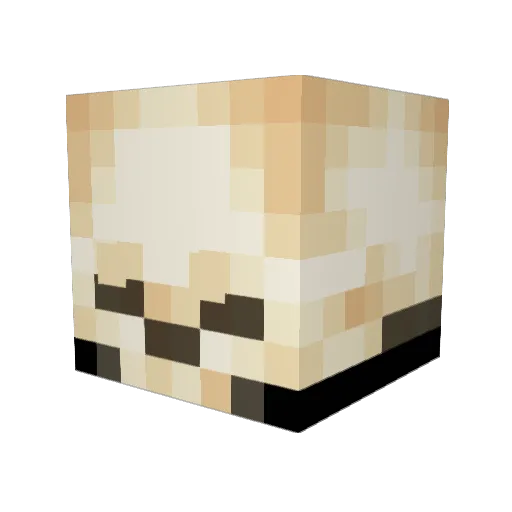 Shakled_ Minecraft avatar head, 3D render