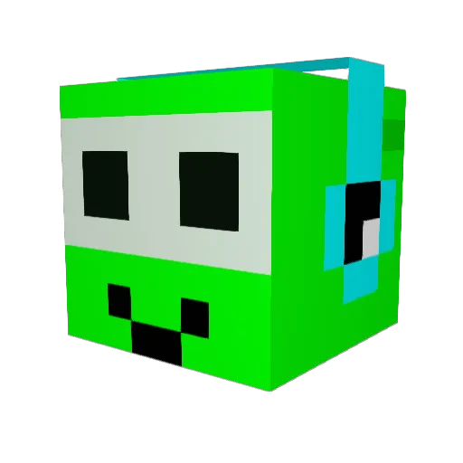 ShakooMakoo Minecraft avatar head, 3D render