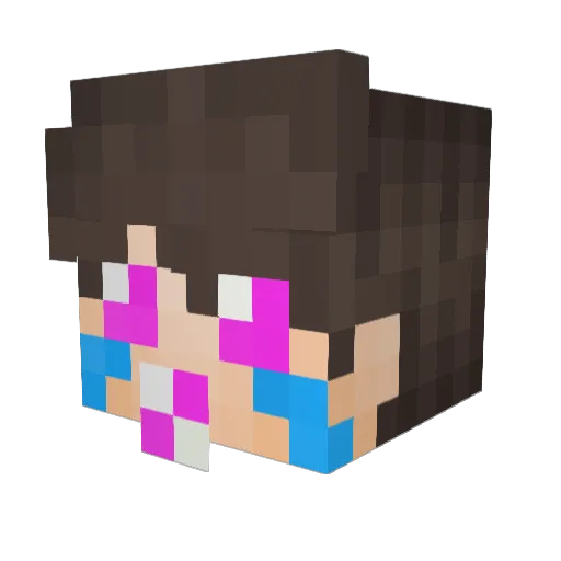 Shaksd Minecraft avatar head, 3D render