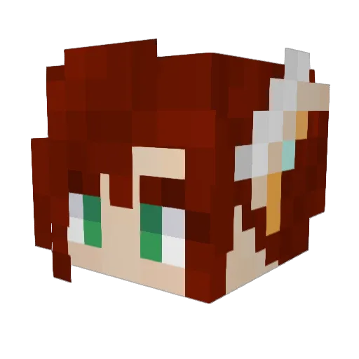 Shalaevar Minecraft avatar head, 3D render