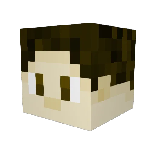 ShalaxTwitch Minecraft avatar head, 3D render