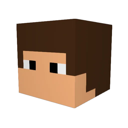 Shalaza Minecraft avatar head, 3D render