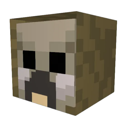 Shaleesh Minecraft avatar head, 3D render
