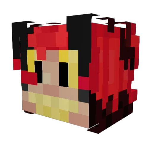 Shalex1 Minecraft avatar head, 3D render