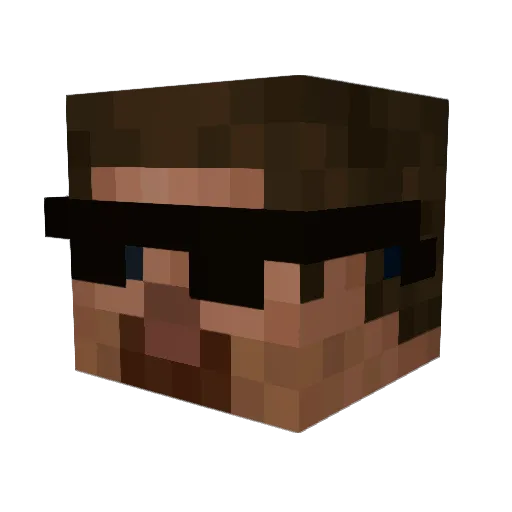 Shalex Minecraft avatar head, 3D render