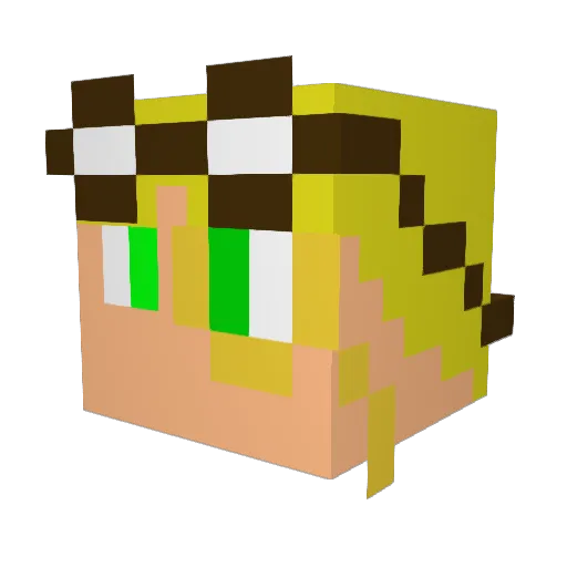 ShalidorKB Minecraft avatar head, 3D render