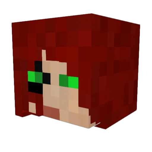 Shalitara Minecraft avatar head, 3D render