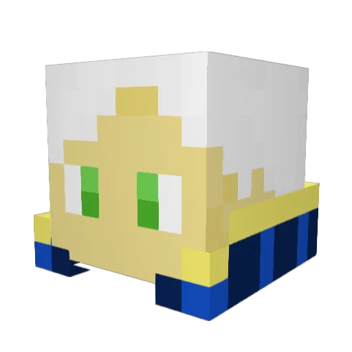 Shalleo Minecraft avatar head, 3D render