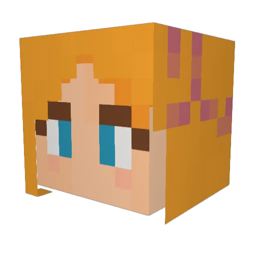 Shalliwell Minecraft avatar head, 3D render