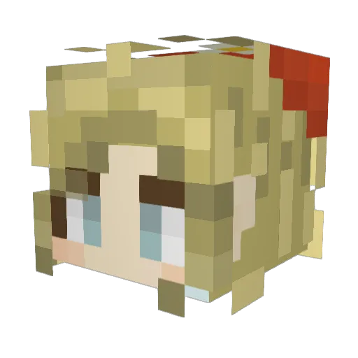 ShallowSeek Minecraft avatar head, 3D render