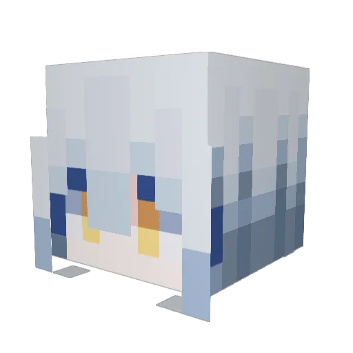 ShallowVernal_ Minecraft avatar head, 3D render
