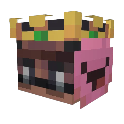Shalomanon Minecraft avatar head, 3D render