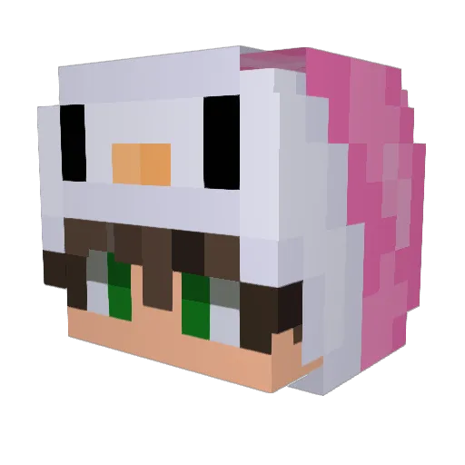 Shalwen Minecraft avatar head, 3D render
