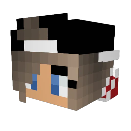 Sham_mjj Minecraft avatar head, 3D render
