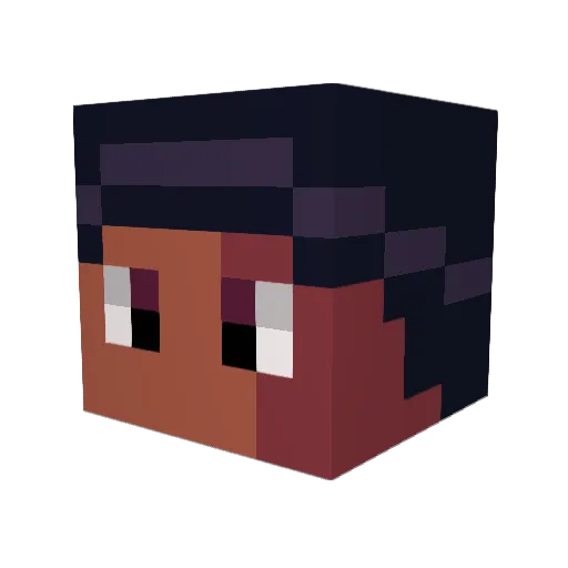 Shamaboy Minecraft avatar head, 3D render