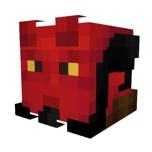Shamae Minecraft avatar head, 3D render