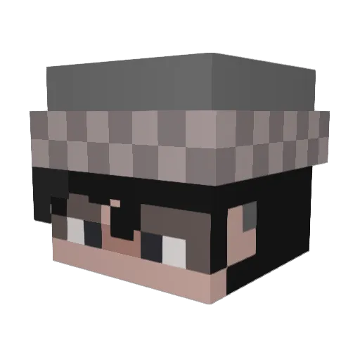 Shamakoh Minecraft avatar head, 3D render