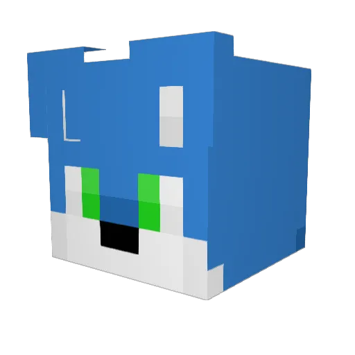 Shaman_Wolf Minecraft avatar head, 3D render