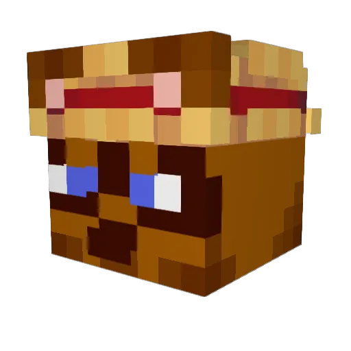 Shamanagans Minecraft avatar head, 3D render