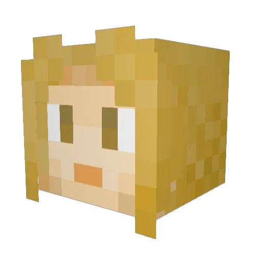 Shamancheg Minecraft avatar head, 3D render