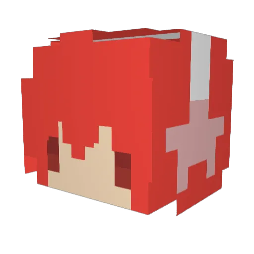 Shamblesa Minecraft avatar head, 3D render