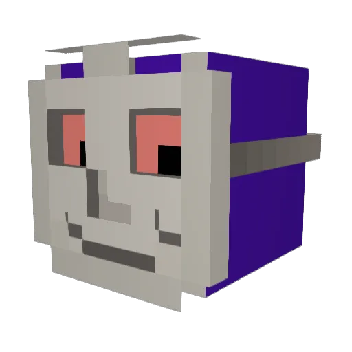 Shamefuul Minecraft avatar head, 3D render